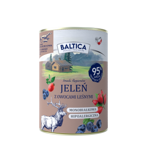 Baltica karma mokra z jeleniem i owocami leśnymi 400g.png